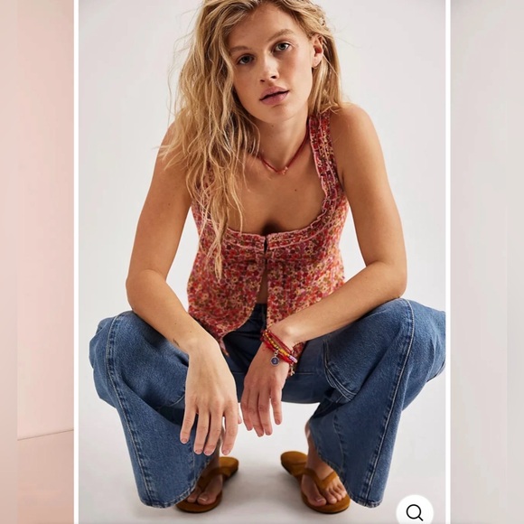 Free People Ellia Printed Floral Smocked Set, Various Sizes NWT - Picture 5 of 8